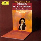 Mozart Symphony nr 29 & 35 Haffner - Maurerische Trauermusik / Wiener Philharmoniker