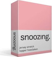 Snoozing Jersey Stretch - Topper - Hoeslaken - Eenpersoons - 70/80x200/220 cm - Roze