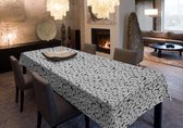 Joy@home Tafellaken - Tafelkleed - Tafelzeil - Afgewerkt Met Biaislint - Opgerold op dunne rol - Geen plooien - Trendy - Stones Zwart/Grijs/Wit