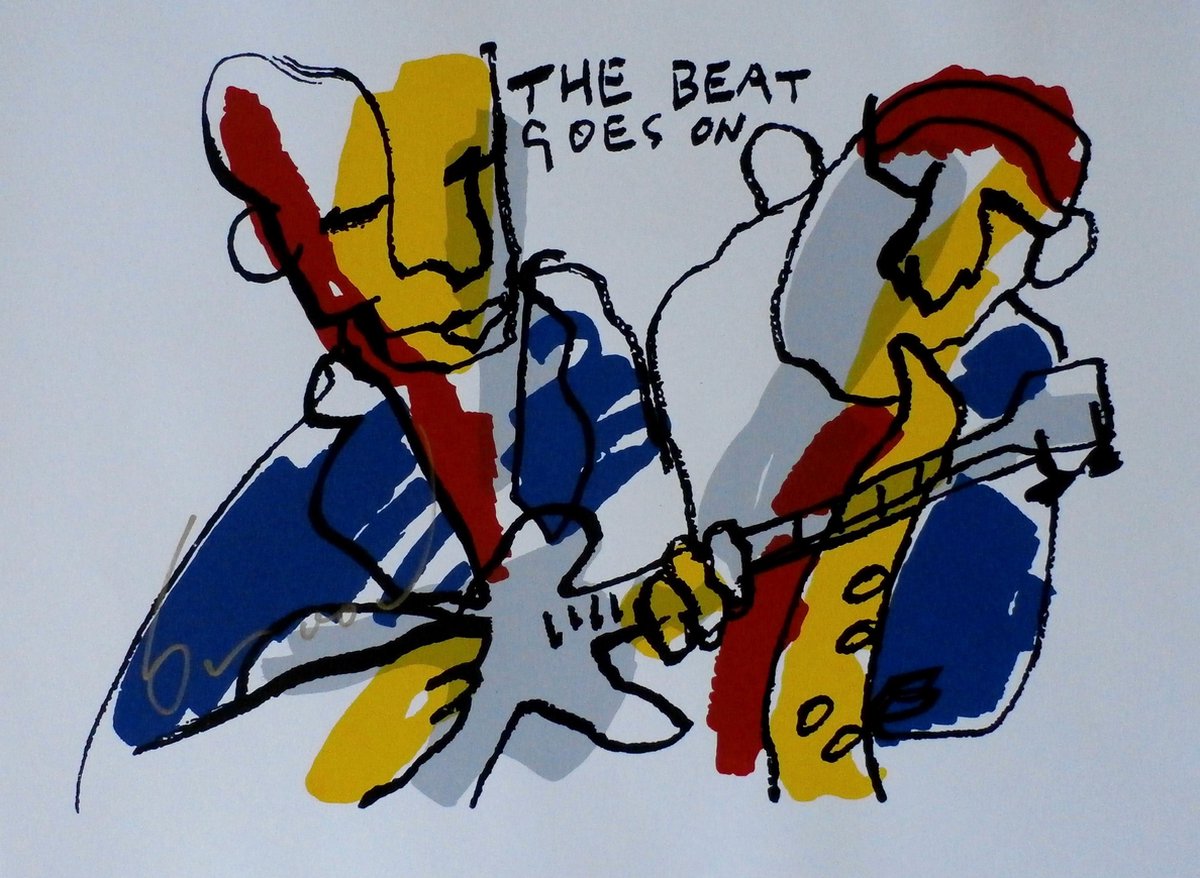 Bol Herman Brood Schilderij Zeefdruk The Beat Goes On 1 