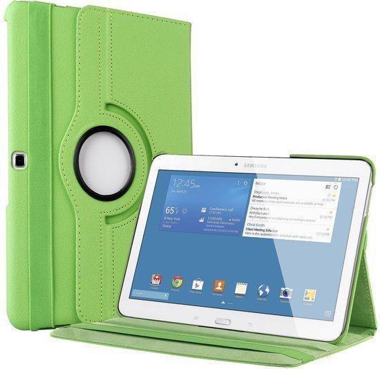 Tien jaar Gang Postbode Samsung Galaxy Tab 4 10.1 T530 Tablet Case met 360° draaistand cover hoes  kleur Groen | bol.com