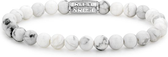 Rebel&Rose armband - Virgin White - 6mm
