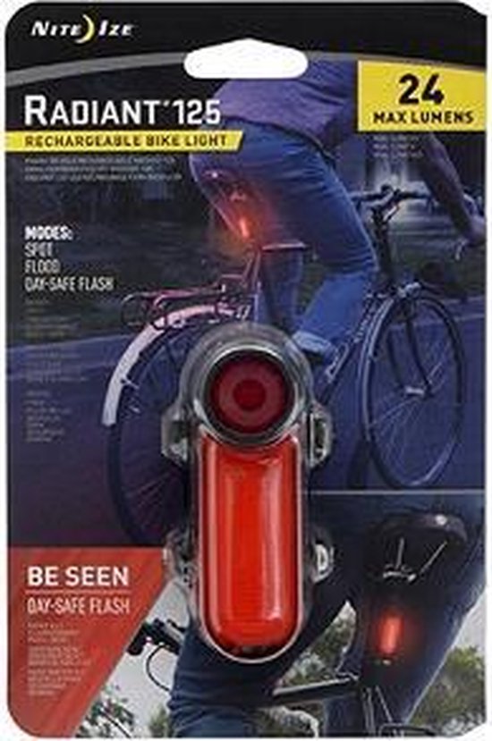 NITE IZE Radiant 125 Rechargeable Bike Light 125 L Red