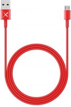 XLayer USB naar Micro-USB kabel - Oplaadkabel 3A voor Micro-USB apparaten - USB 3.0 5 Gb/s - 1 meter - rood