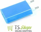 USB mini charger Reislader Light Blue/Licht Blauw