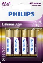 Philips Ultra FR6 AA 3.000 mAh 1.5 V Lithium Batterij  ( 12 x  Blisters)
