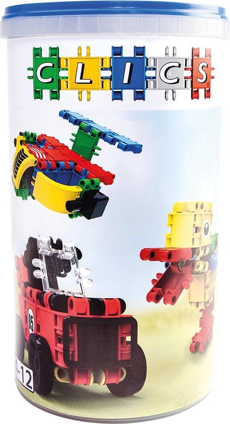 Clics bouwblokken– DUURZAAM SPEELGOED gemaakt van GERECYCLEERDE kunststof- bouwset 5 in 1 - speelgoed 4,5,6,7,8 jaar jongens en meisjes- educatief speelgoed- Montessori speelgoed- constructie speelgoed