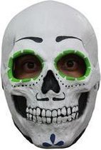 "Masker skelet met groene oogkringen Halloween  - Verkleedmasker - One size"
