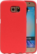 Rood Zand TPU back case cover hoesje voor Samsung Galaxy S6