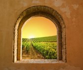 Tuinposter - Toscaans raam doorkijk 16