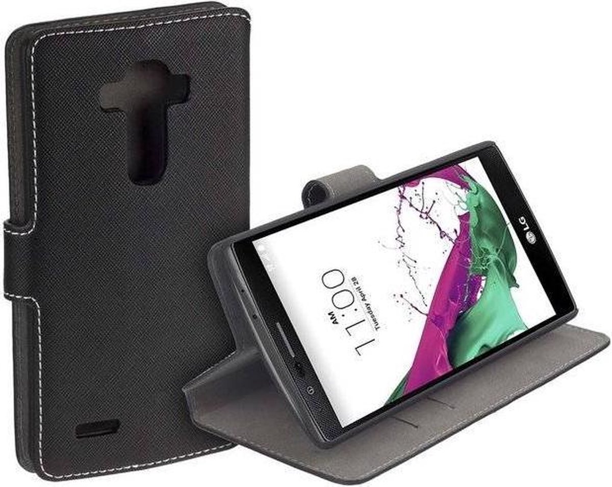 HC zwart bookcase voor de  LG G4 Hoesje