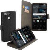 HC zwart bookcase style voor de Huawei P9 wallet Telefoonhoesje