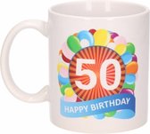 Verjaardag ballonnen mok / beker 50 jaar