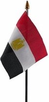 Egypte mini vlaggetje op stok 10 x 15 cm