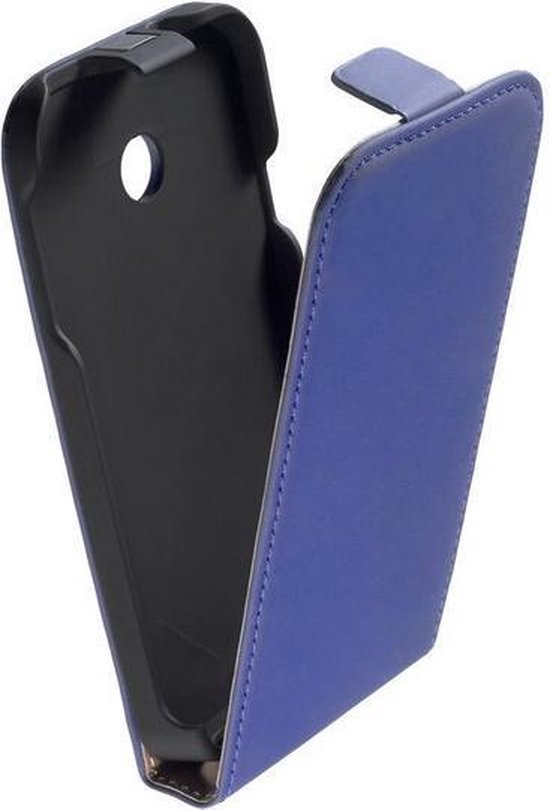 Lelycase Blauw Lederen Flip case case Telefoonhoesje Huawei Ascend Y330
