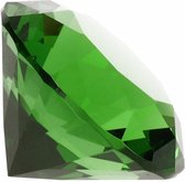 Groene nep diamant 4 cm van glas