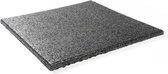 Rubber tegels 20 mm - 1 m² (4 tegels van 50 x 50 cm) - Zwart