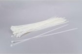 Kabelbinders - Tie-wraps 300 mm lang x 4.8 mm breed,  Wit – 100 stuks. (099.0366)