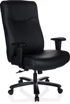 hjh office XXL Everest - Chaise de bureau - Cuir artificiel - Zwart