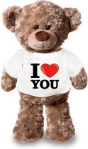 Knuffelbeer I love you 24 cm - valentijn cadeautje voor hem of haar
