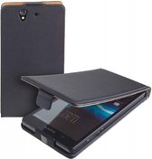 Lelycase Zwart Eco Leather Flip case Sony Xperia Z hoesje