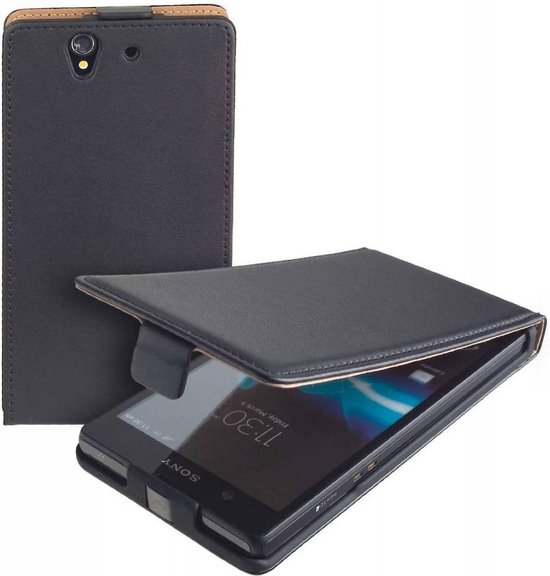 Lelycase Zwart Eco Leather Flip case Sony Xperia hoesje | bol.com