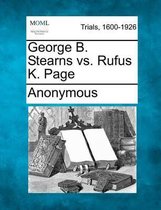 George B. Stearns vs. Rufus K. Page