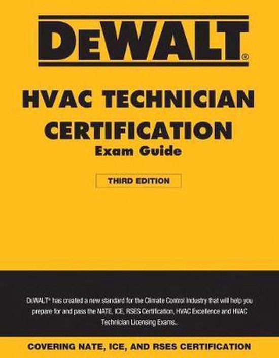 Dewalt HVAC Technician Certification Exam Guide 2018 9781337271554 Norm...