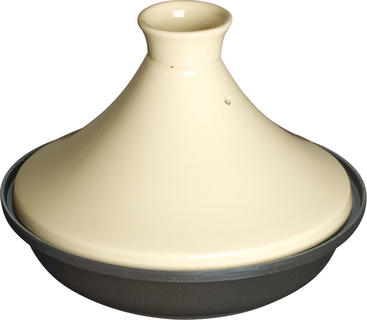 Staub tajine - 28 cm - zwart-crème