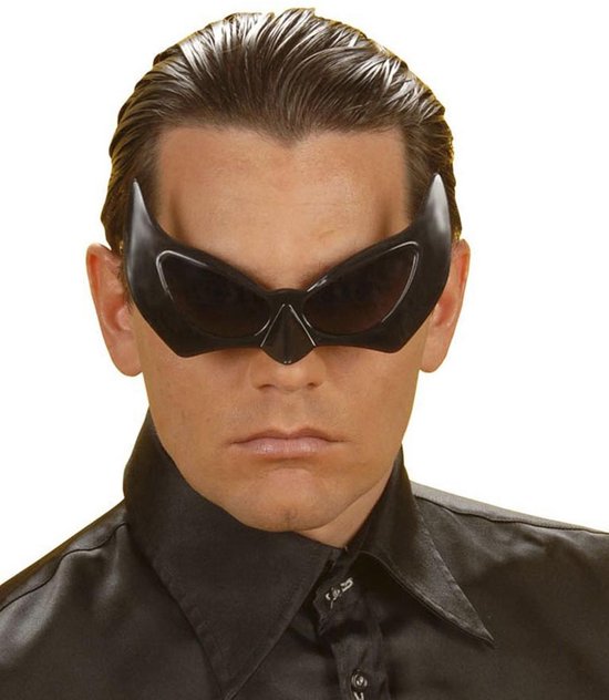 Zwart vleermuis bril voor volwassenen Halloween - Verkleedattribuut