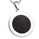 Amanto Ketting Bosse - 316L Staal - Carbon - 35x30mm - 60cm
