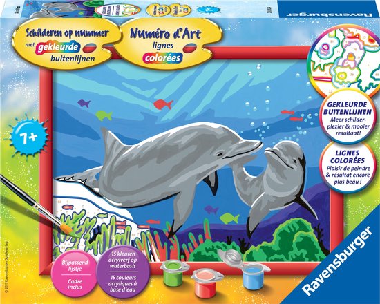 Ravensburger Schilderen op nummer Dolfijnen - Hobbypakket