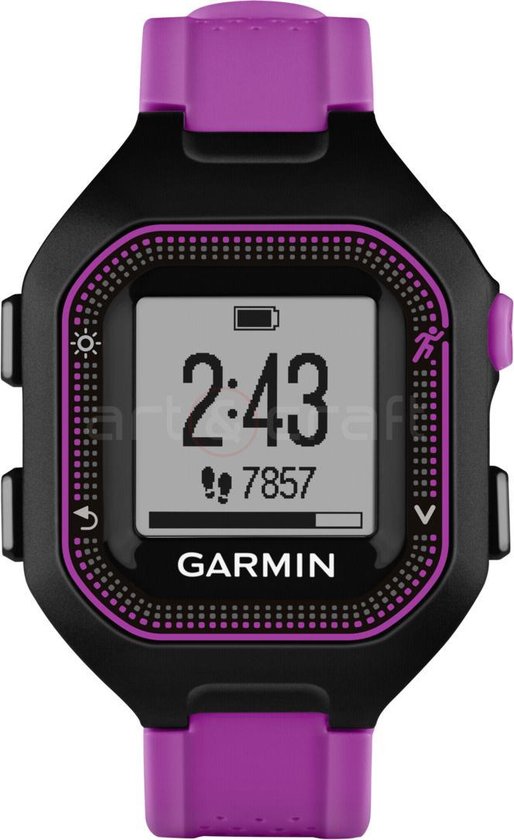 Garmin GPS fitnesshorloge met activity tracker Forerunner 25 Dames Paars/zwart - Garmin
