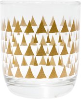 TAK Design Drinkglas Triangle Patterns 2 Laag - Glas - Ø7,8 x 8,8 cm - Koper