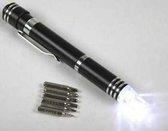 Schroevendraaier 6 in 1 precisie pen + LED