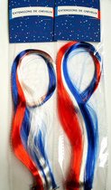 Extensions de cheveux Rouge, Blanc, Bleu