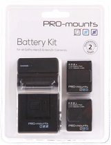 PRO-mounts Batterij Kit Lader + accu's voor GoPro Hero3 / 3+