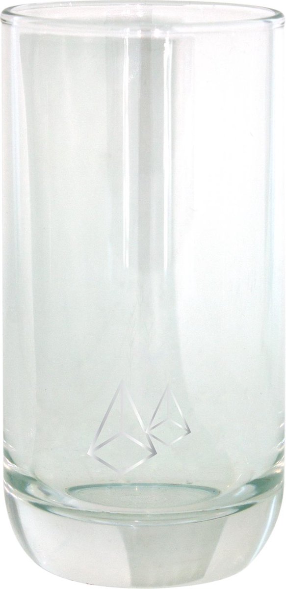 TAK Design Drinkglas Diamond Hoog - Glas - Ø6,5 x 12,5 cm - Zilver