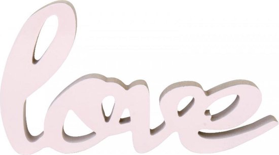 Opera uitspraak matig Deco letters hout roze tekst 'Love' | bol.com