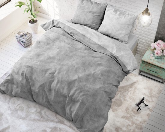 Sleeptime Flanel Twin Washed Cotton Dekbedovertrekset - 240 x 200/220 + 2 kussenslopen 60x70 van Merkloos — afbeelding 5
