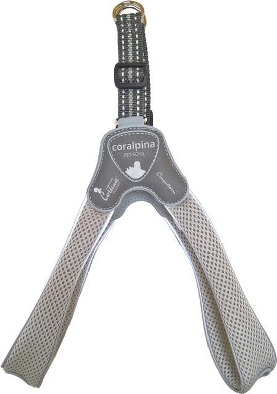 Luxe Coralpina - Hondenharnas tuig Cinquetorri Grijs - 20-30 cm - Maat 1