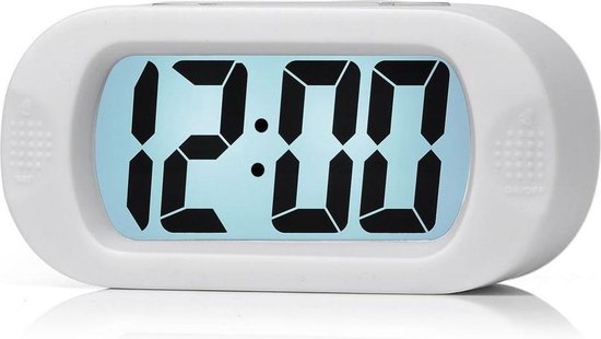 JAP AP17 Digitale Wekker Klok - Makkelijk Instelbaar Alarm met Snooze en licht Functie - Kinderwekker Reiswekker - Wit