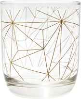TAK Design Drinkglas Geometric Laag - Glas - Ø7,8 x 8,8 cm - Koper