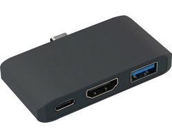 USB C Hub naar HDMI Space Grey met ondersteuning Dex Mode voor S8 / S9 / S10 / Note8 met PD. Tevens voor Switch spelcomputer, Type-c
