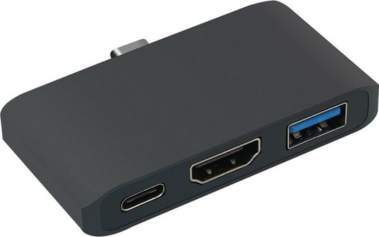 USB C Hub naar HDMI Space Grey met ondersteuning Dex Mode voor S8 / S9 / S10 / Note8 met PD. Tevens voor Switch spelcomputer, Type-c - BrightNerd