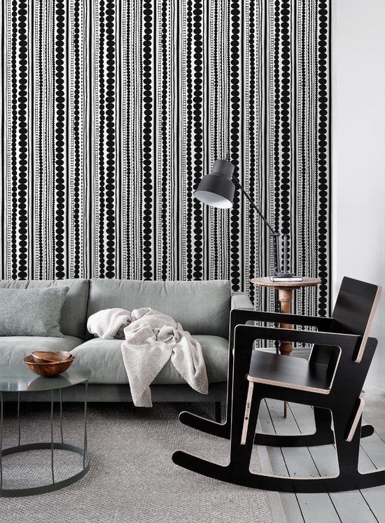 Perles de papier peint intissé HD noir et blanc - 138838 de ESTAhome
