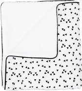Petit Juul - Wiegdeken - 75 x 100 - Black triangle/white teddy