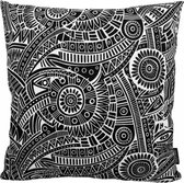 Esai Tribal Kussenhoes - Half Panama Printed Katoen - 45 x 45 cm