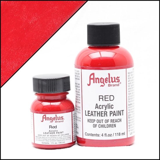 Fire Rouge - Peinture acrylique pour cuir Angelus - 29,5 ml (1 oz.)