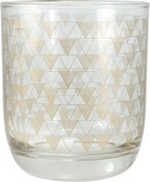 TAK Design Drinkglas Triangle Patterns Laag - Glas - Ø7,8 x 8,8 cm - Koper